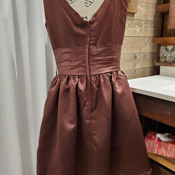 JJ'S House Wedding & Special Occasions sz 16 Brown Occasion Dress - Picture 2 of 8